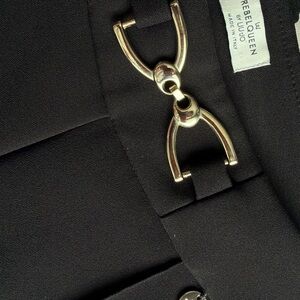 REBELOQUEEN Black pantsuit Gold Hardware made in Italy